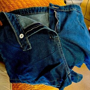 Denim vest and short set.